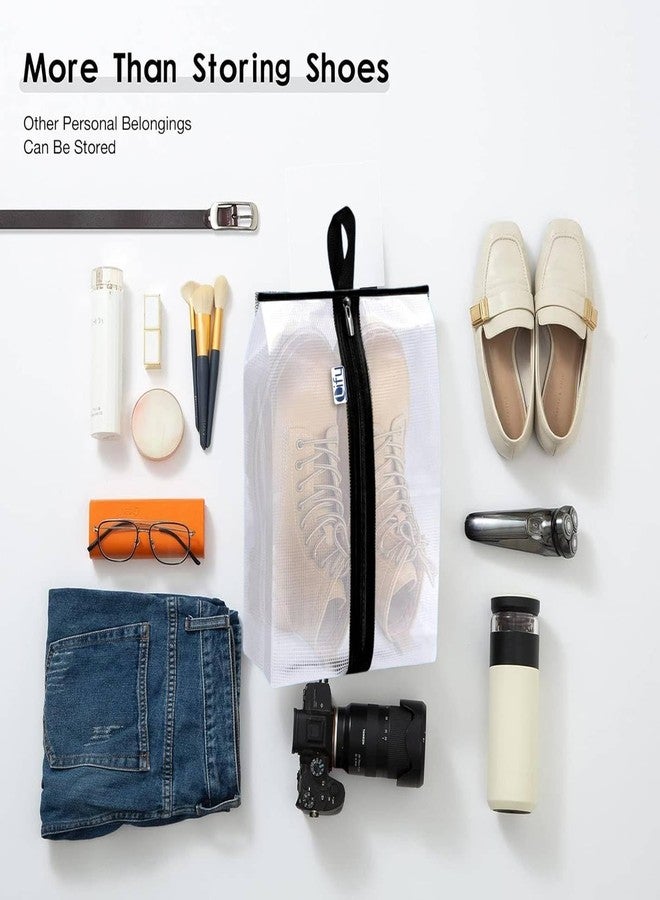 Lify Travel Shoe Bag with Handle and Zipper Closure for Travel and Home Use as Soccer Shoe Bag - Waterproof, Dustproof, Transparent- 6 Piece Pack (Baby Pink- 3Piece) - Image 3